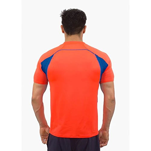 Core Athletics Coupe Half Sleeves Orange fire/Midnight Blue