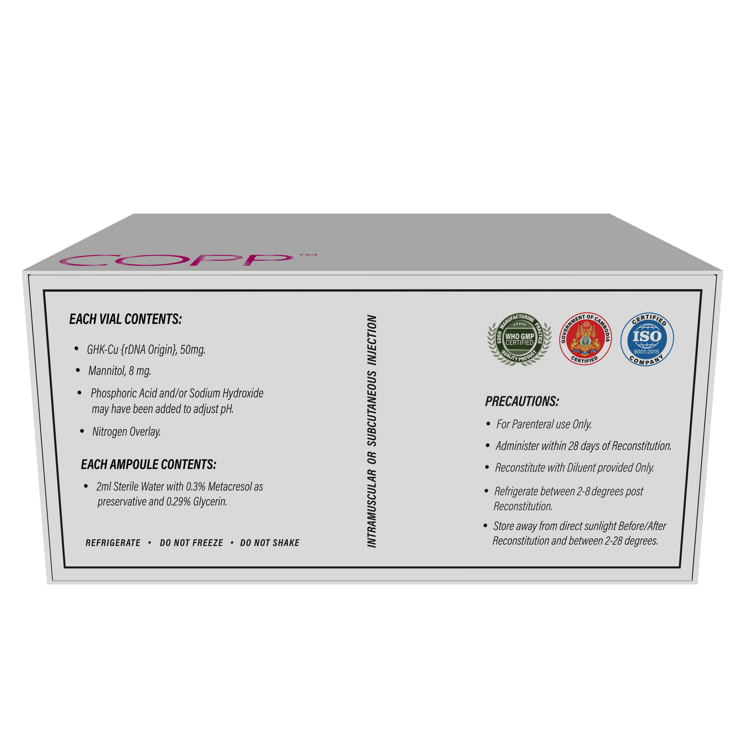 BEUCOPP ( GHK-Cu): Most powerful Anti ageing effects by enhancing collagen and elastin production.