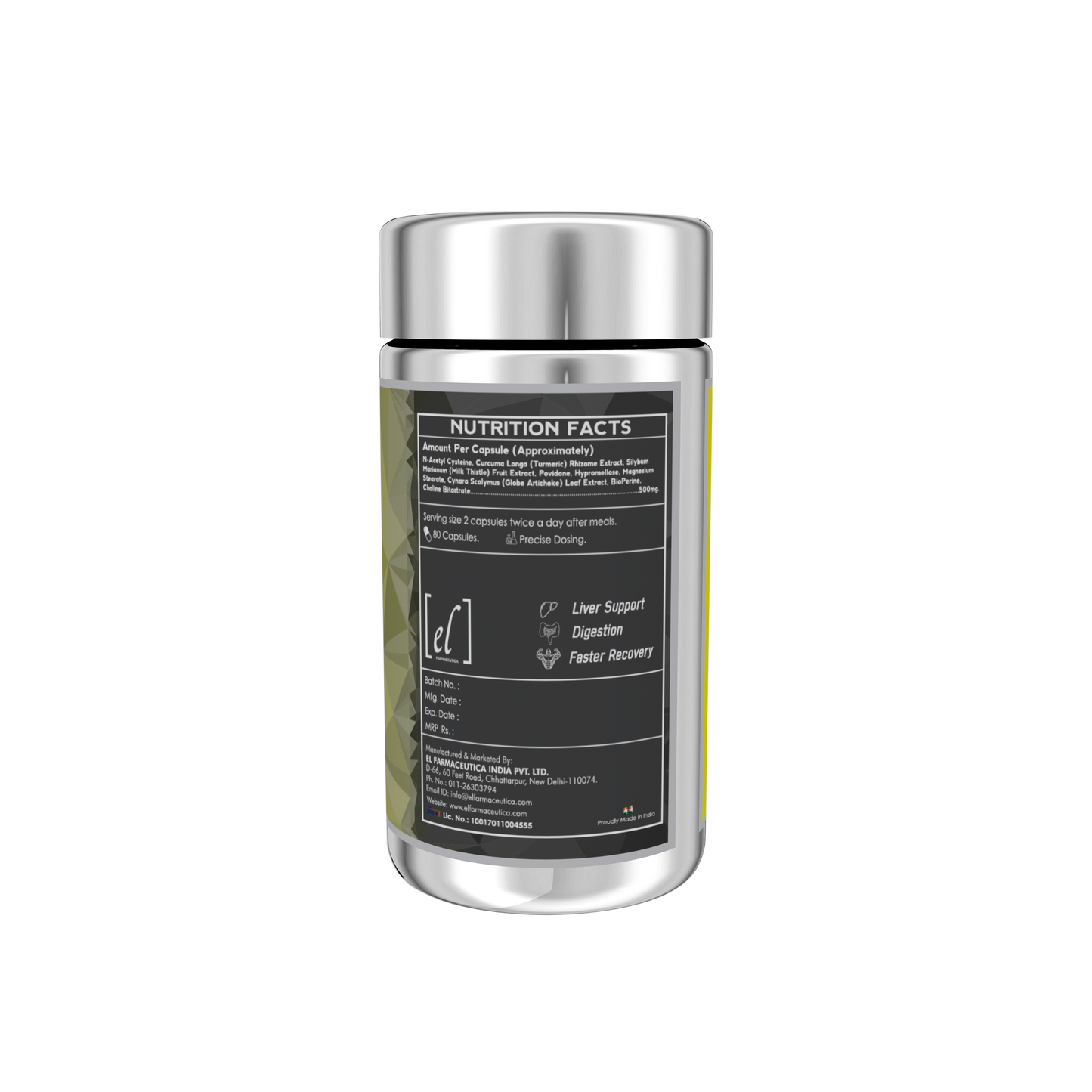 LIVODROME: Ultimate Liver Support Matrix for Optimal Health(80 Capsules).