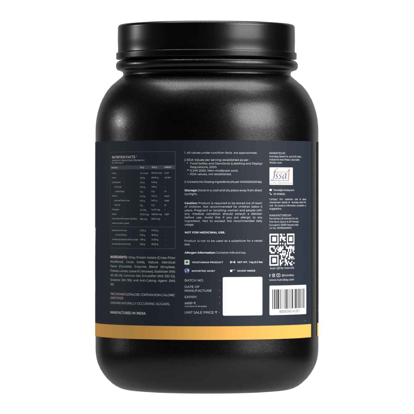 Nutrabay Gold 100% Whey Protein Isolate