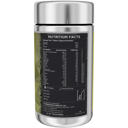 ESSATTOVITE MEN: The Multivitamin and Multimineral Supplement with Ashwagandha & Brahmi(120 Tabs).