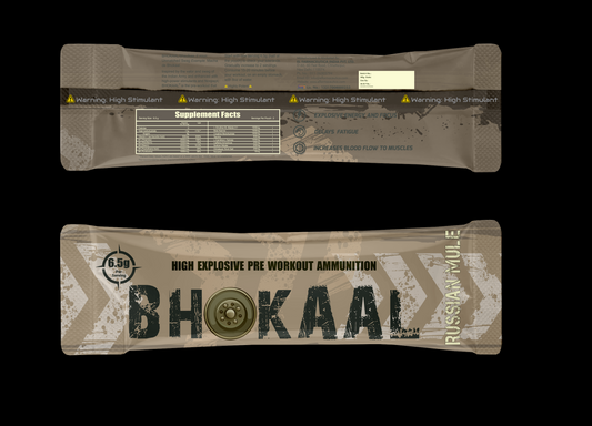 BHOKAAL : First Direct to mouth High Explosive Pre-Workout for massive power and pump.BEWARE !! MIN ORDER 5 POUCHES