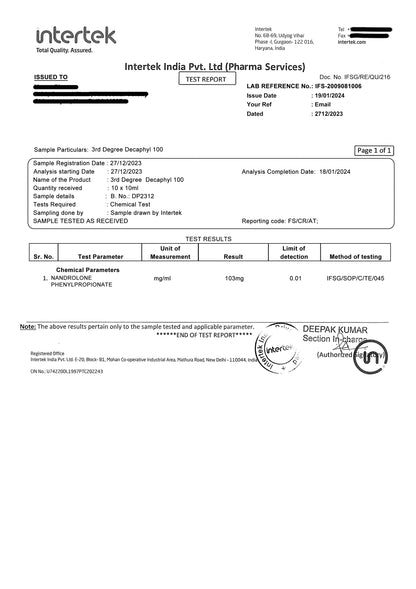 DECAPHYL 100: Elevate Gains with short ester Deca, Nandrolone Phenylpropionate (NPP) Precision,