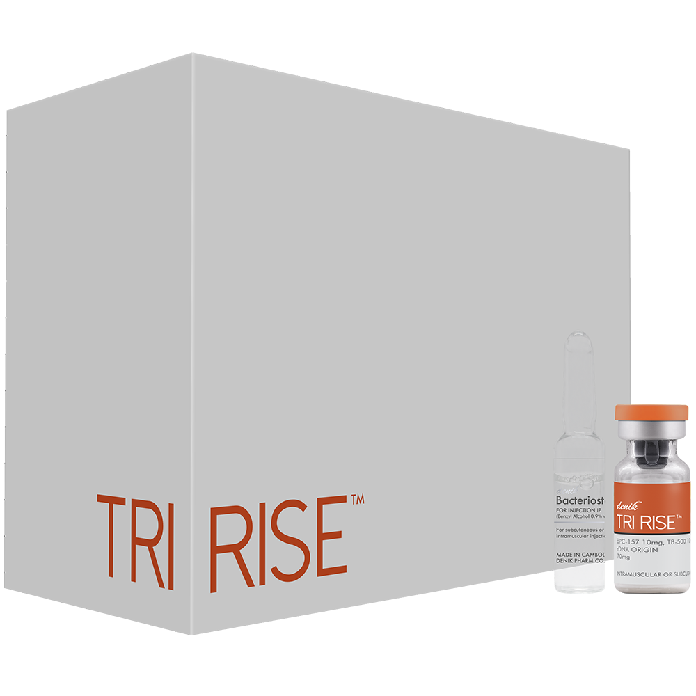 TRI RISE™ combines BPC-157, TB-500 & GHK-Cu to support tissue repair, collagen production, recovery, joint health, skin wellness, and overall regeneration.