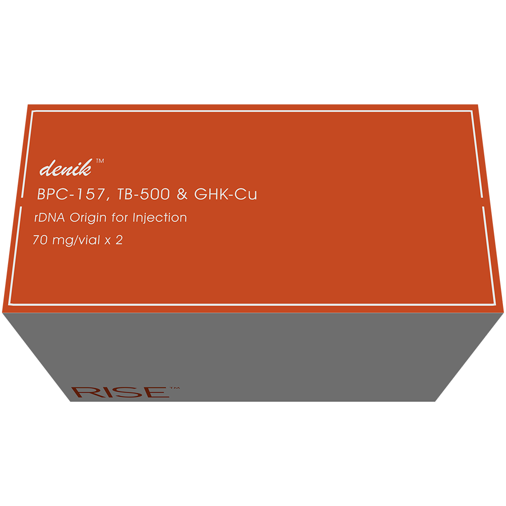 TRI RISE™ combines BPC-157, TB-500 & GHK-Cu to support tissue repair, collagen production, recovery, joint health, skin wellness, and overall regeneration.