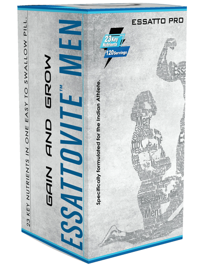 ESSATTOVITE MEN: The Multivitamin and Multimineral Supplement with Ashwagandha & Brahmi(120 Caps).