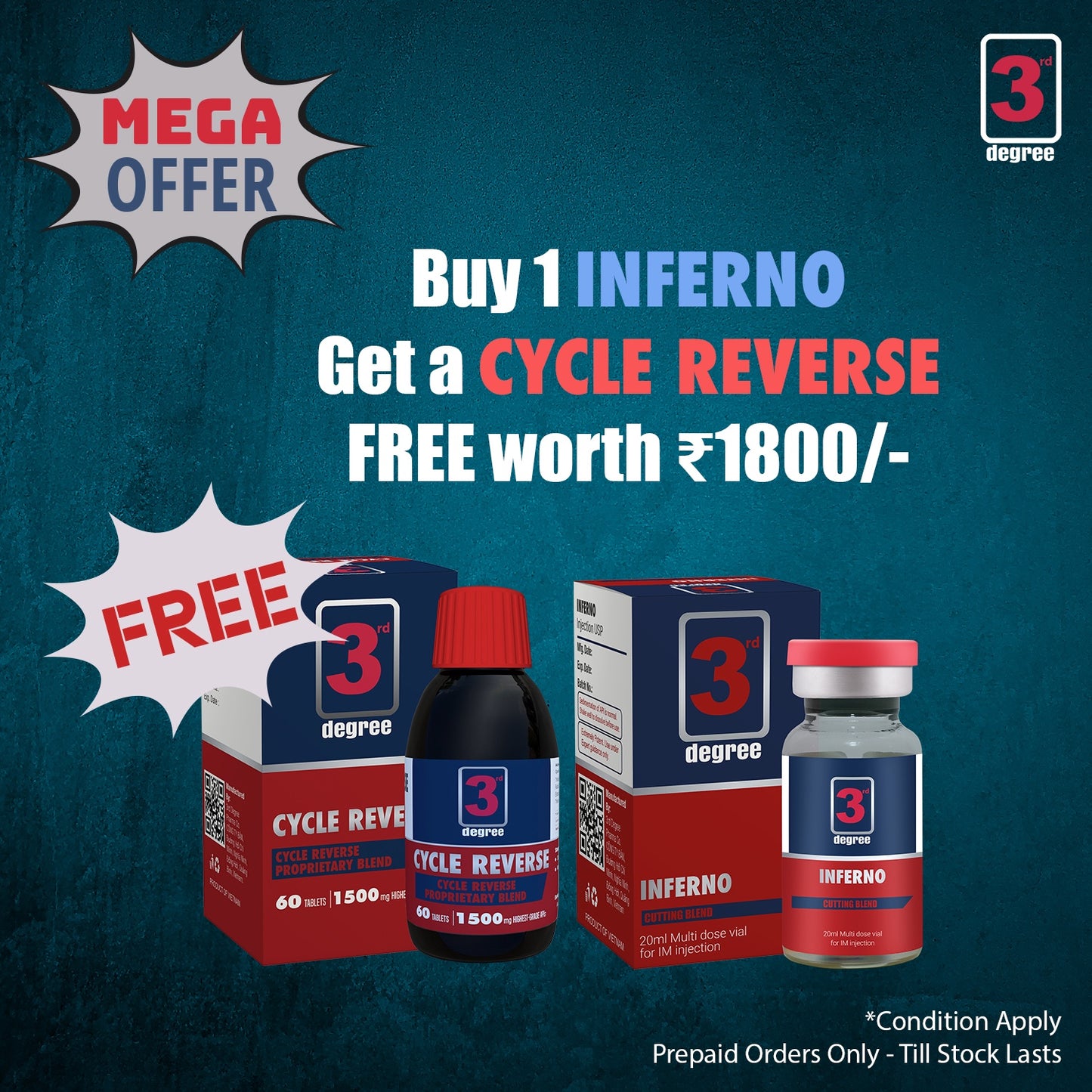 INFERNO: 375mg TPP, TProp, Tren A, masterone & NPP for Super Shredded HD Muscles and Physique.